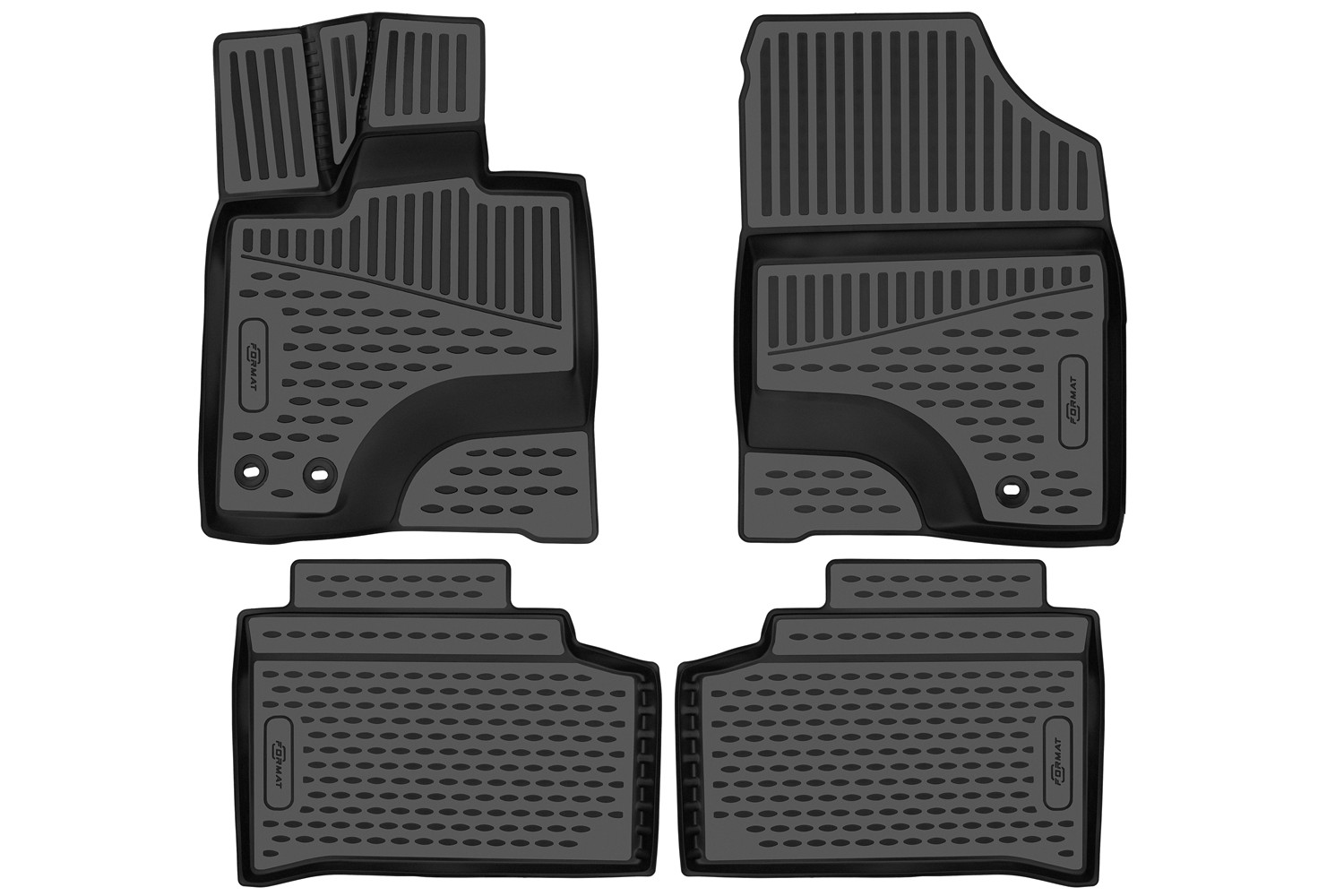 Коврики 3D в салон для CHANGAN UNI-K (I) 2020-, 4 шт. (ПУ, повышенная износостойкость) / Чанган Юни-К