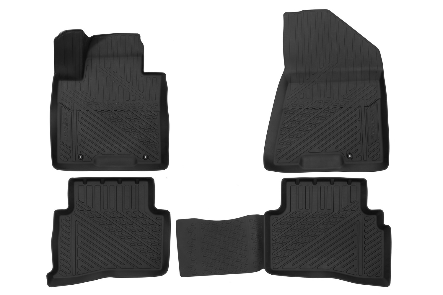 Коврики 3D в салон KIA Sportage/HYUNDAI Tucson, 2016-2021, 4шт. (противоскользящие шипы, повышенная безопасность, ПУ) / Киа Спортаж