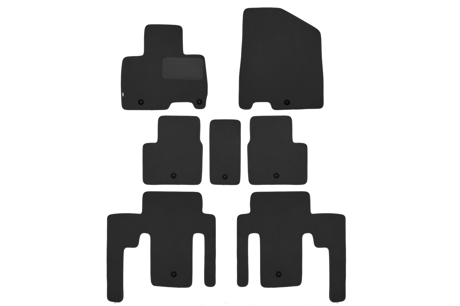 Коврики в салон KLEVER Premium для KIA Carnival 8 мест (кроме комплектации Premium+), 2020-, мв, 7шт.(текстиль) / Киа Карнивал