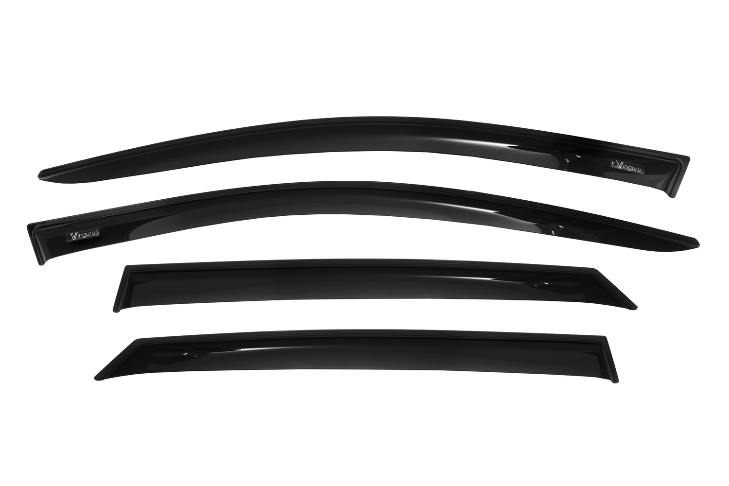 Дефлекторы окон Vinguru TOYOTA Fortuner 2015-2020, 2020- /накладные/скотч/к-т 4 шт./акрил / Тойота Фортунер