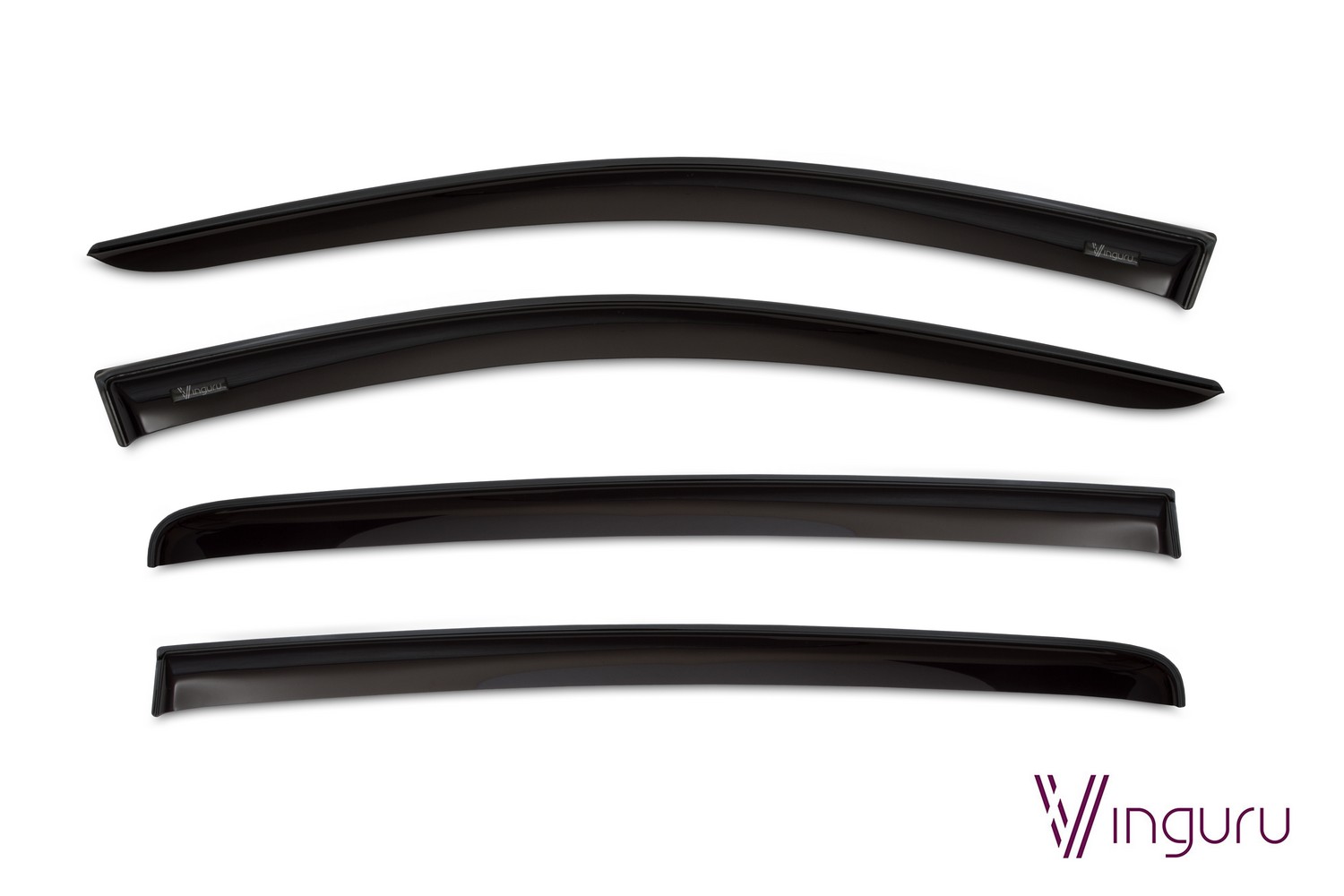 Дефлекторы окон Vinguru KIA Sportage IV 2016-2018, 2018- /накладные/скотч/к-т 4 шт./акрил / Киа Спортаж