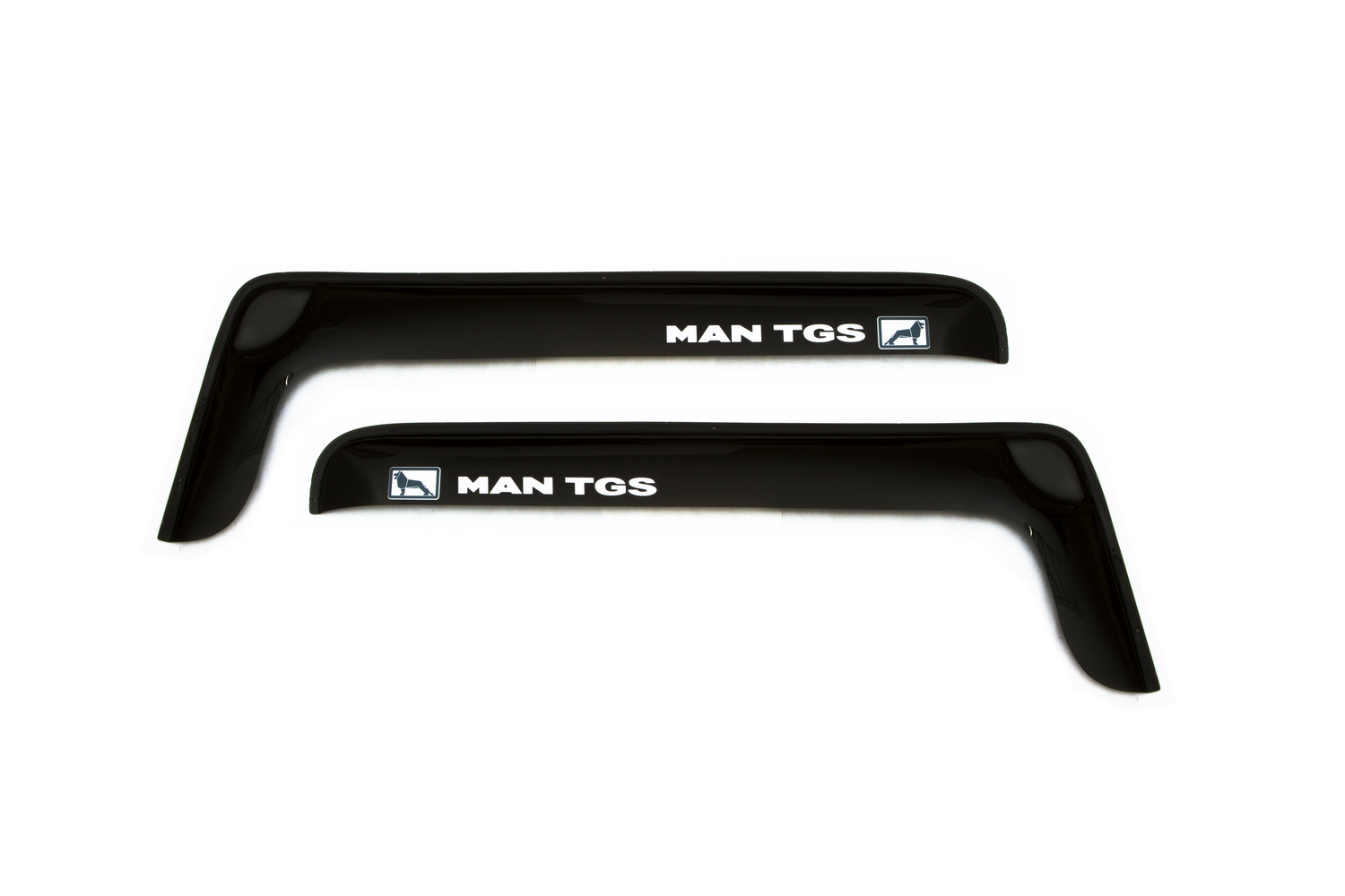 Дефлектор окон 2 шт. для MAN TGS "короткий", накладной, скотч 3М, дымчатый / Ман ТГС
