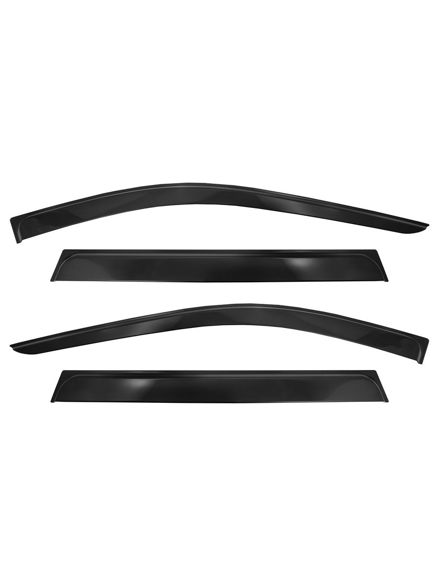 Дефлекторы окон Vinguru для LADA Largus 2012-2021, 2021- /накладные/скотч/к-т 4 шт./литьевой поликарбонат / Лада Ларгус