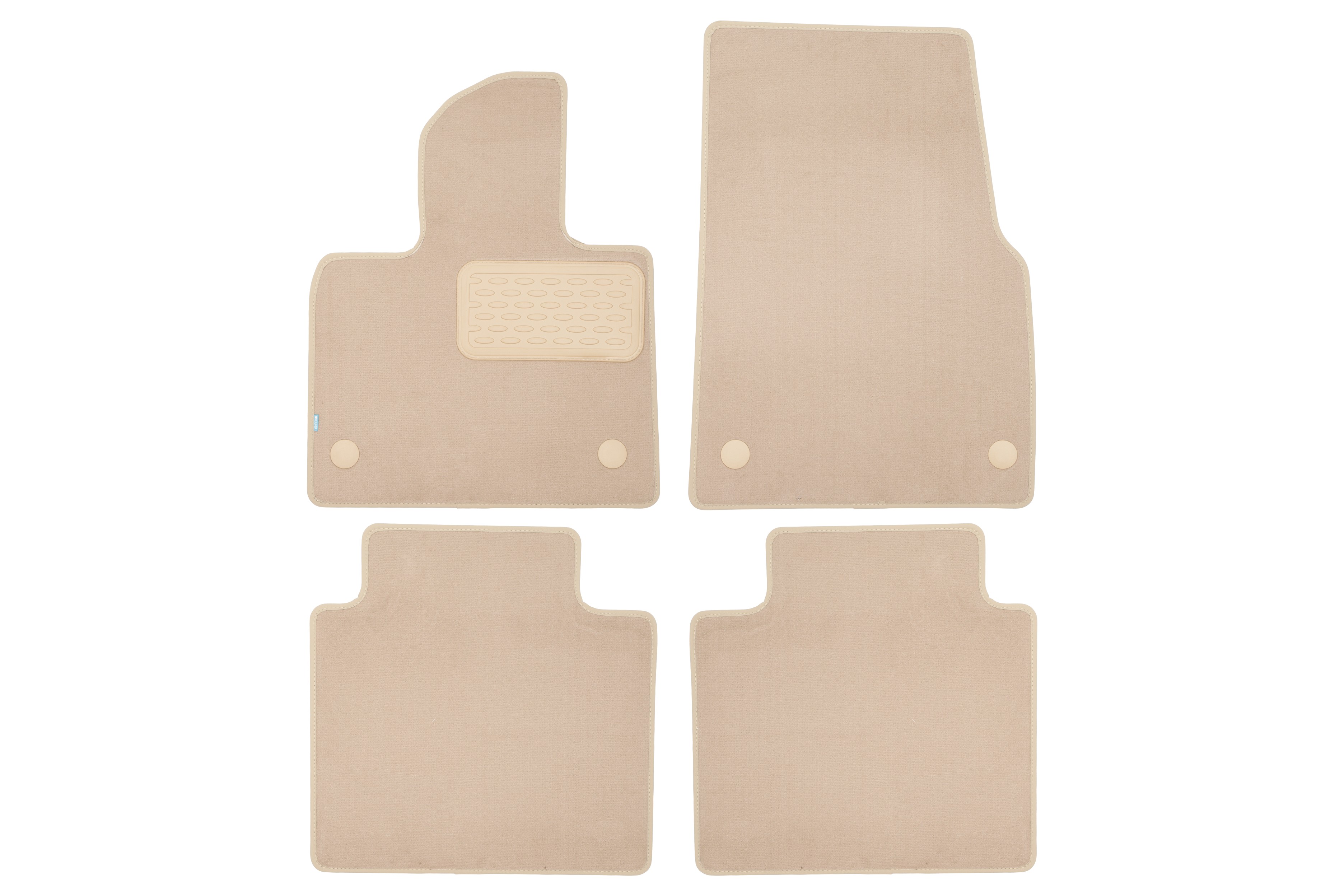 Коврики в салон Klever Premium EVOLUTE VOYAH Free 2022- кросс., 4шт. (текстиль, бежевые) / Воя Фри