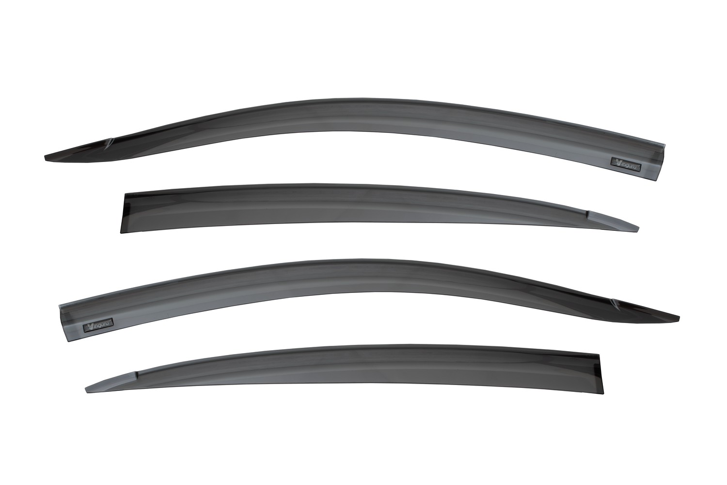 Дефлекторы окон Vinguru KIA Rio IV 2017-2020, 2020- /сед/накладные/скотч/к-т 4 шт./ литьевой поликарбонат / Киа Рио