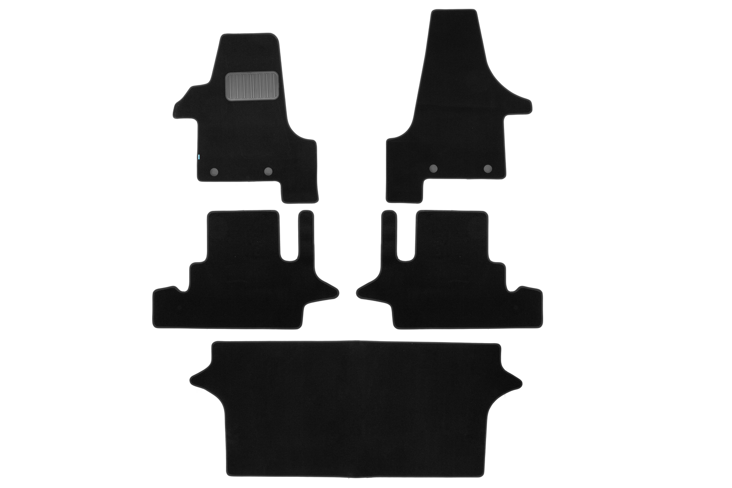 Коврики в салон Klever Premium VOLKSWAGEN Multivan Highline АКПП 2003-2009, 2009-2015, мв., 5 шт. (текстиль) / Фольксваген Мультивен