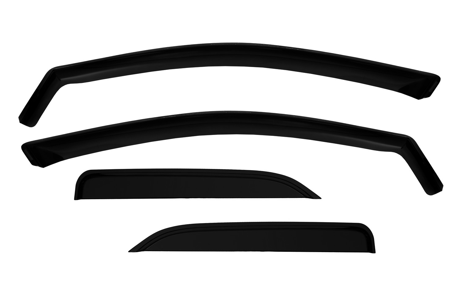 Дефлектор окон (ВСТАВНОЙ ПОД РЕЗИНКУ), 4 шт., для RENAULT Duster II, 2020-, кроссовер / Рено Дастер