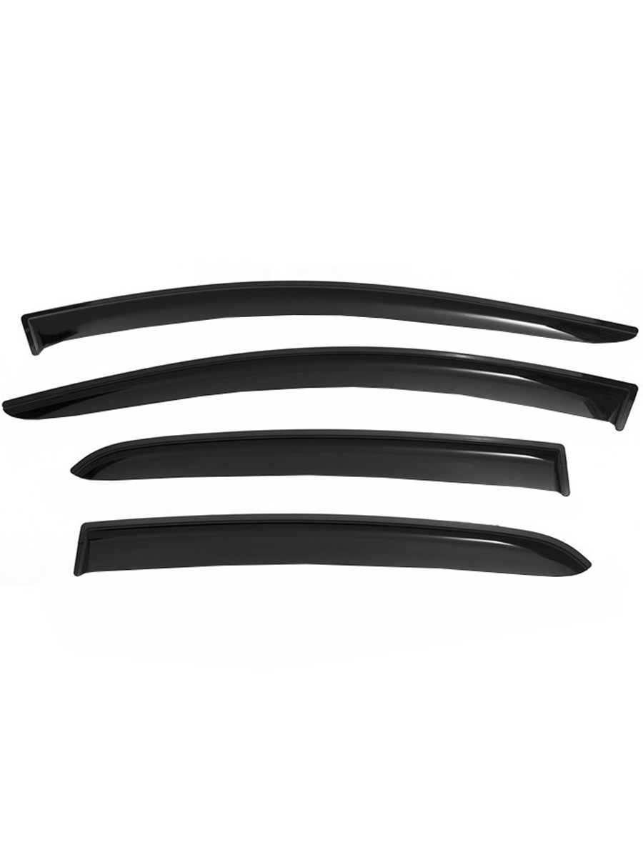 Дефлекторы окон Vinguru для LADA Vesta 2015- /сед/накладные/скотч/к-т 4 шт./литьевой поликарбонат / Лада Веста