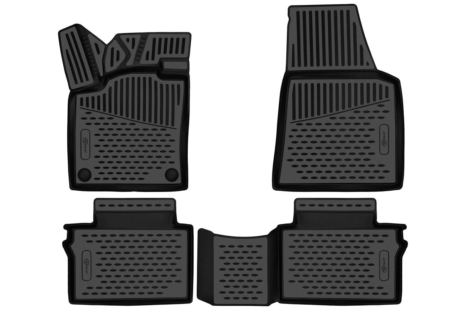 Коврики 3D в салон для FAW Bestune B70 2020-, 4шт. (ПУ, повышенная износостойкость) / ФАВ Бестюн Б70