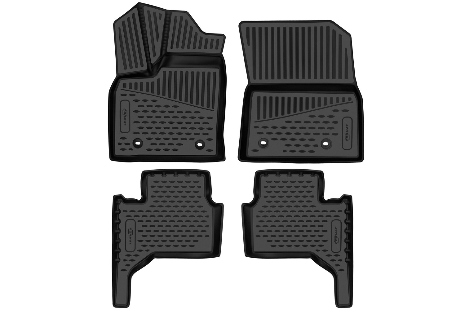 Коврики 3D в салон для LEXUS LX600 (IV), 2021-, VIP, для капитанских сидений, 4шт. (ПУ, повышенная износостойкость) / Лексус ЛХ