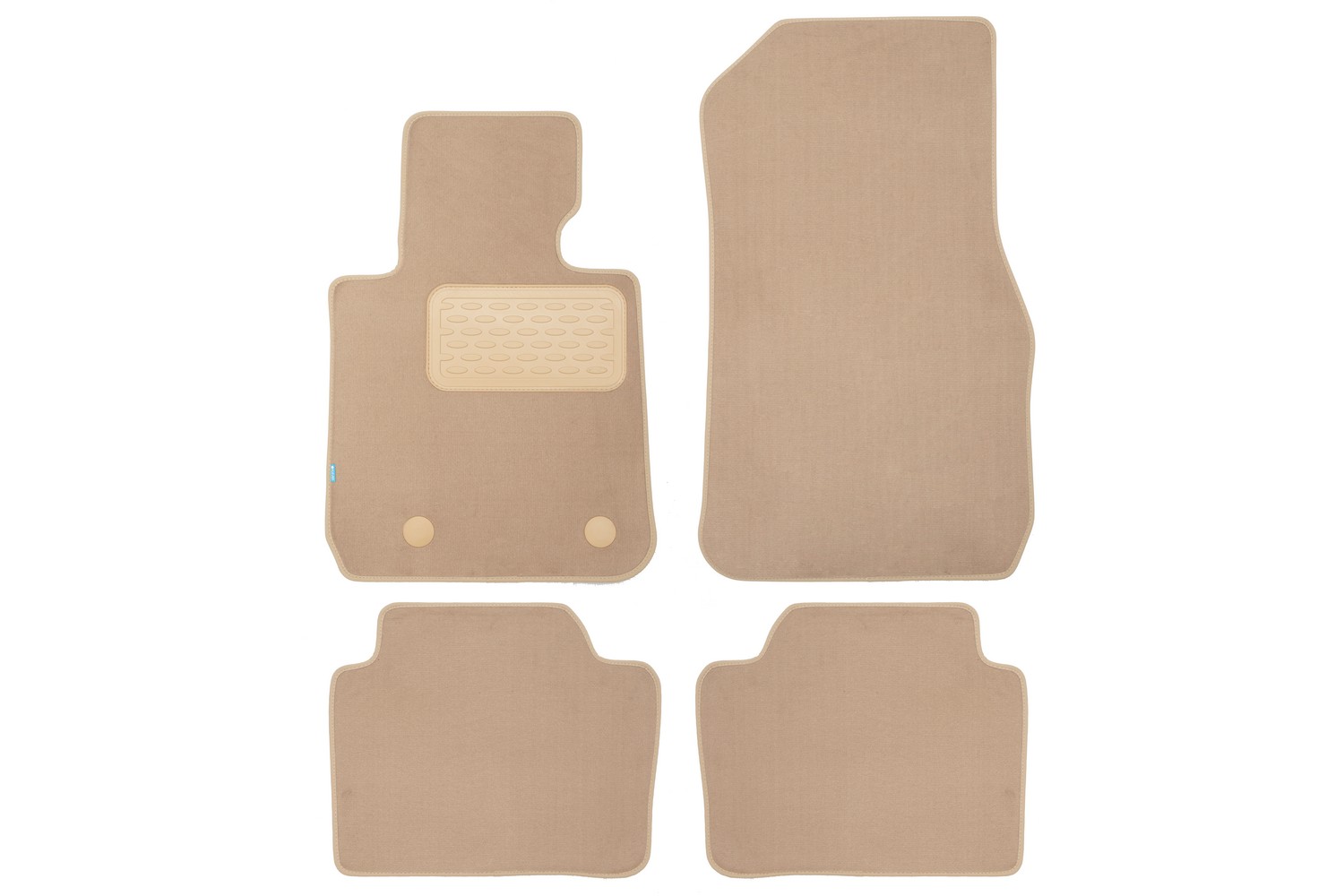 Коврики в салон Klever Premium BMW 3 F30 АКПП 2011-2016, 2015-2020, сед., 4 шт. (текстиль, бежевые) / БМВ Тройка