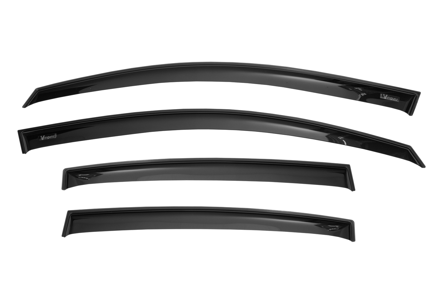 Дефлекторы окон Vinguru VW Tiguan 2016-2020, 2020- накладные/скотч/к-т 4 шт./акрил / Фольксваген Тигуан