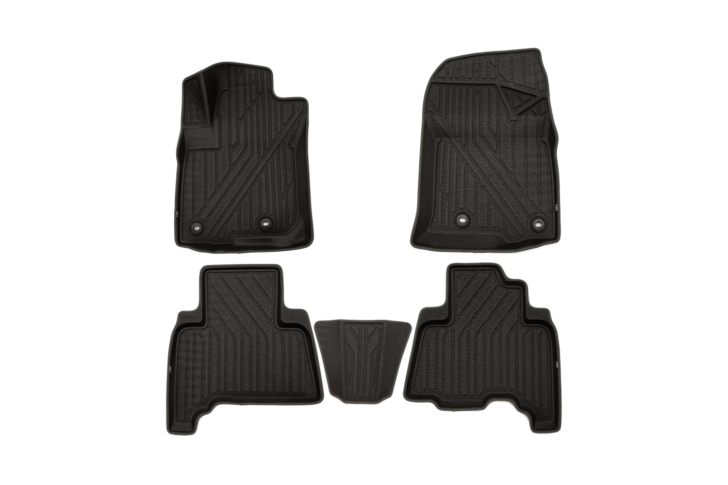 Коврики KVEST 3D в салон для LEXUS GX, 2013-, 5шт. (полиуретан, черный, серый) / Лексус GХ