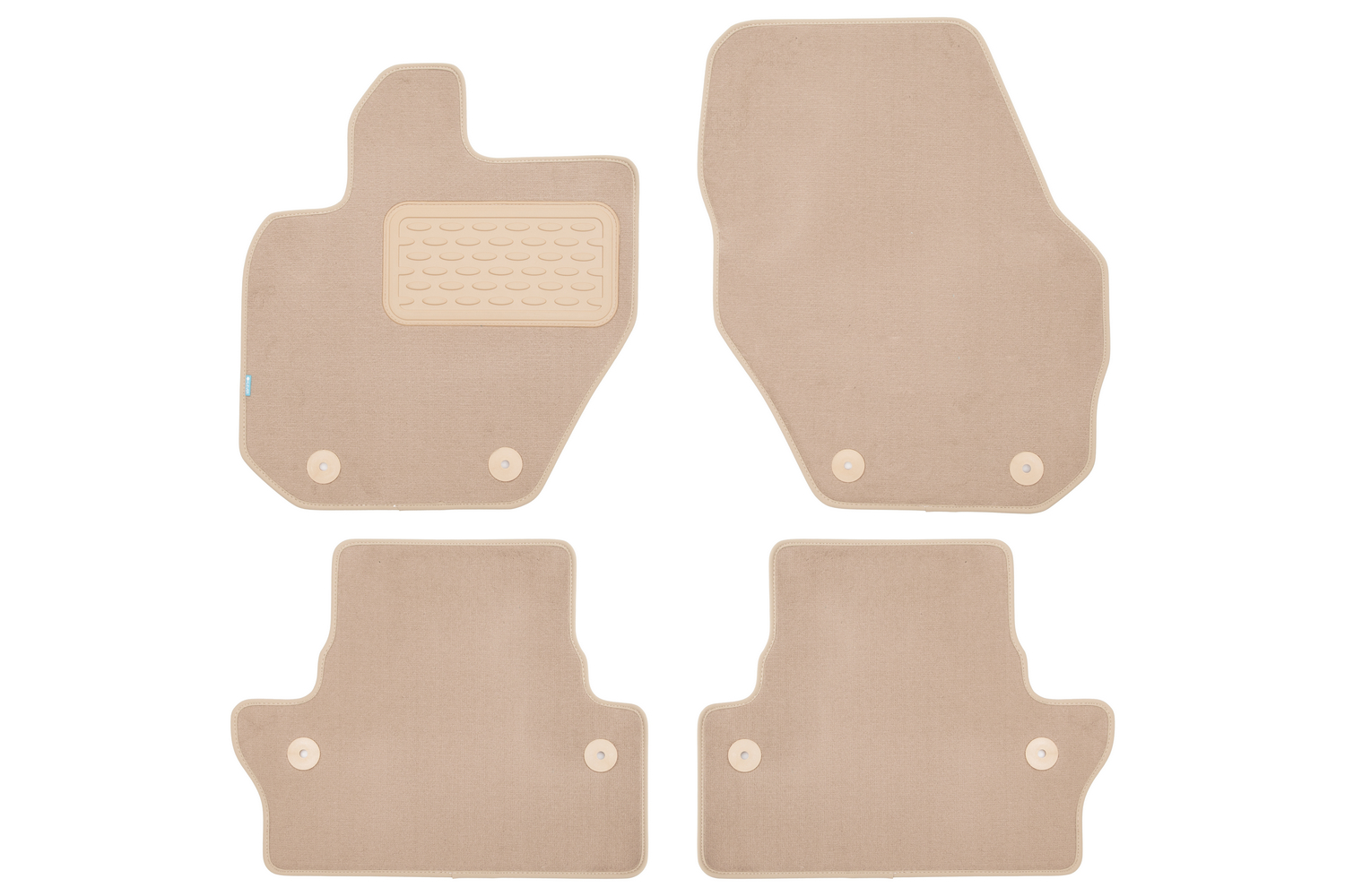 Коврики в салон Klever Premium VOLVO S60 АКПП 2010-2013, 2013-2018 сед., 4 шт. (текстиль, бежевые) / Вольво С60
