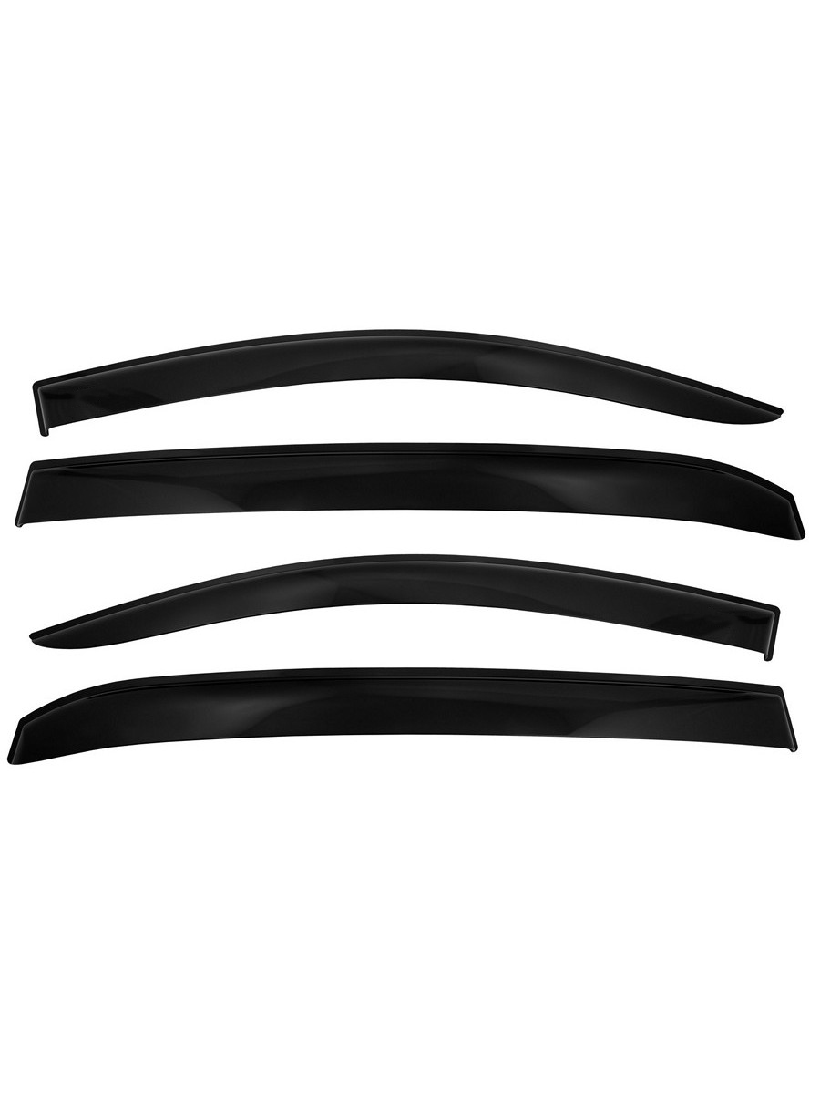 Дефлекторы окон Vinguru KIA Rio X-line 2017-2020, 2020- /хетчбек /накладные/скотч /к-т 4 шт./литьевой поликарбонат / Киа Рио