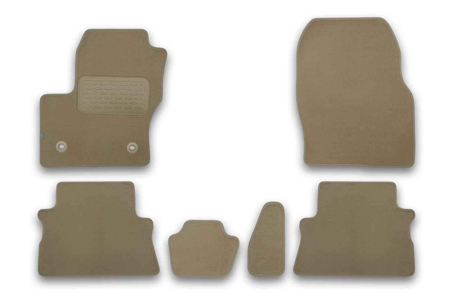 Коврики в салон Klever Premium FORD Kuga 2012-2016, кросс., 6 шт. (текстиль, бежевые) / Форд Куга