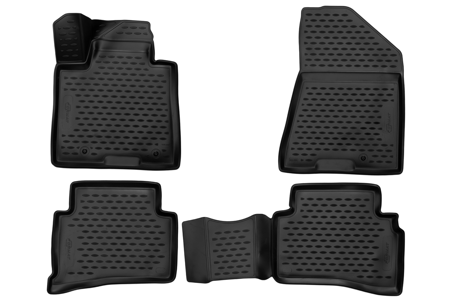 Коврики 3D в салон для KIA Sportage (IV, Ivr) , 2015-, 4 шт. (ПУ, повышенная износостойкост / Киа Спортаж