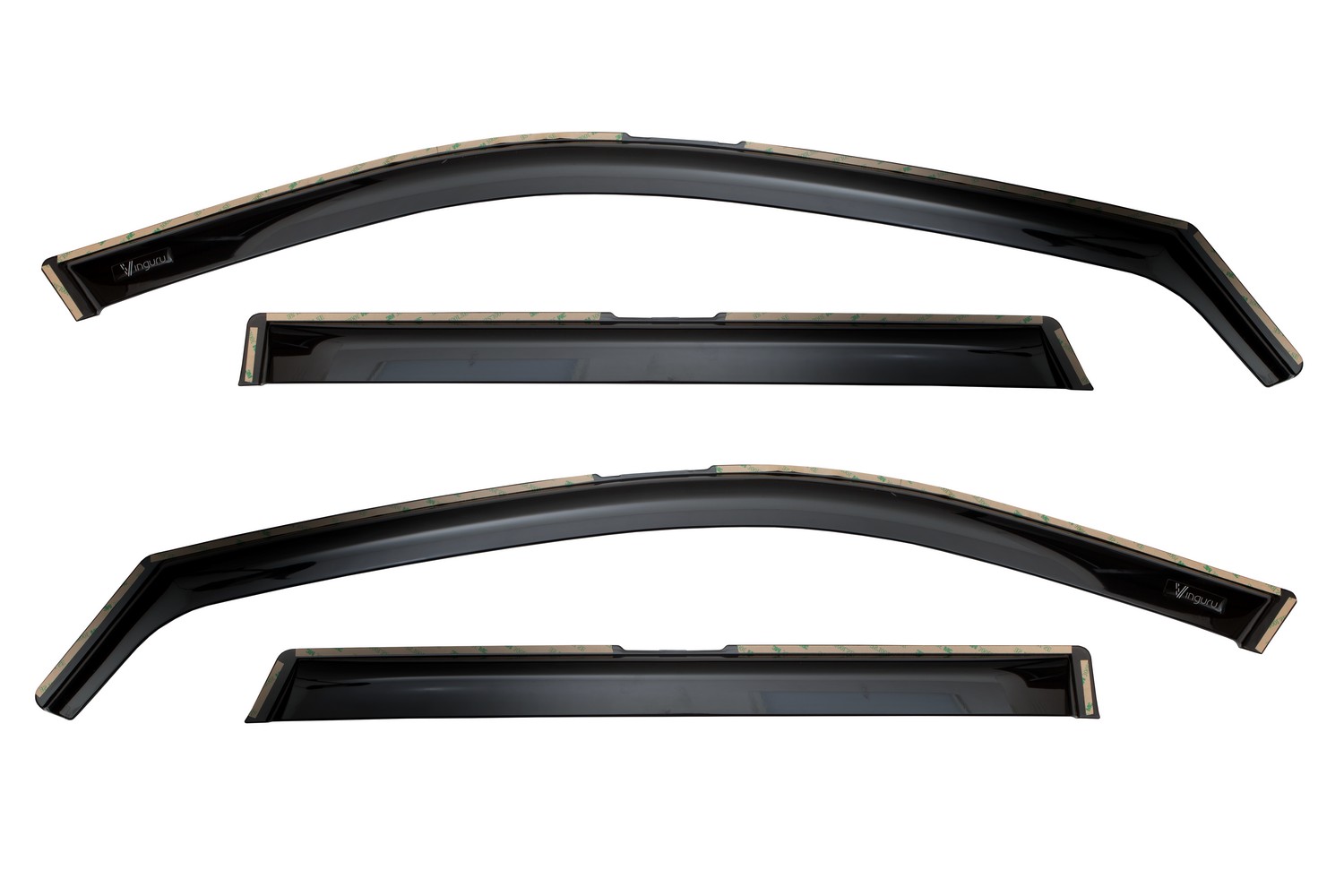 Дефлекторы окон Vinguru HYUNDAI Palisade 2021-/внедорожник/вставные/скотч/к-т 4 шт./литьевой поликарбонат / Хендай Палисад