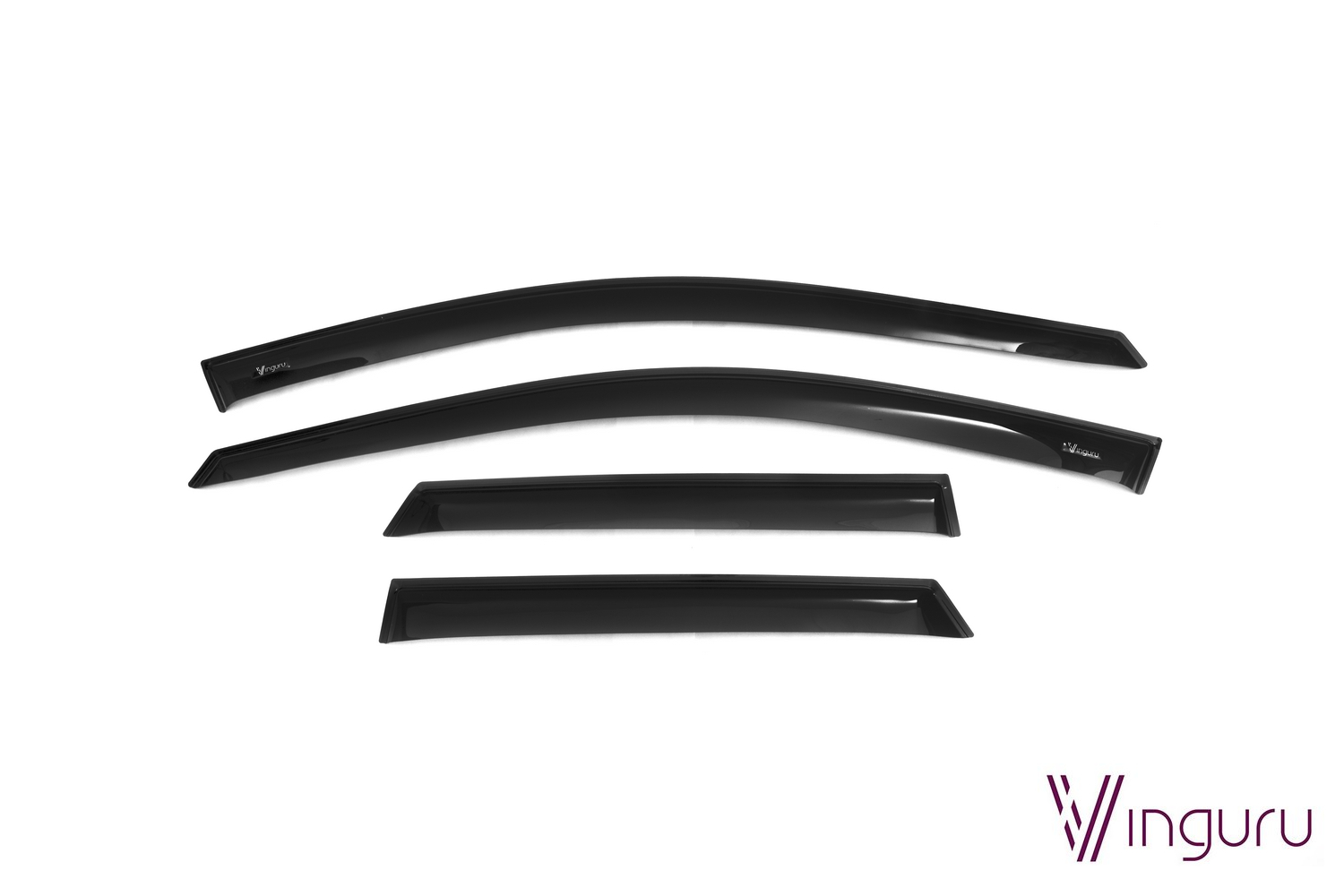 Дефлекторы окон Vinguru RENAULT Kaptur 2016-2020, 2020- /накладные/скотч/к-т 4 шт./акрил / Рено Каптюр