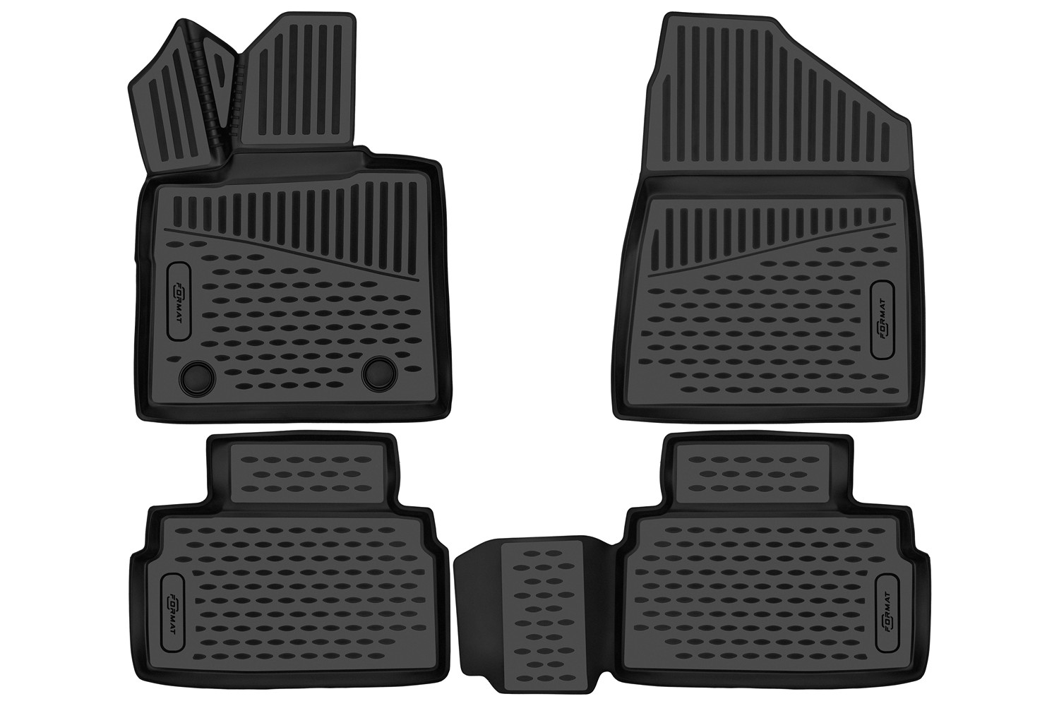 Коврики 3D в салон для CHANGAN UNI-Т (I) 2022-, 4шт. (ПУ, повышенная износостойкость) / Чанган Юни-Т