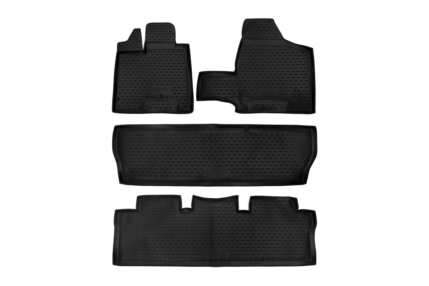 Коврики в салон для TOYOTA Sienna (II, IIр) 2003-2010, 4 шт. (ПУ, повышенная износостойкость) / Тойота Сиена