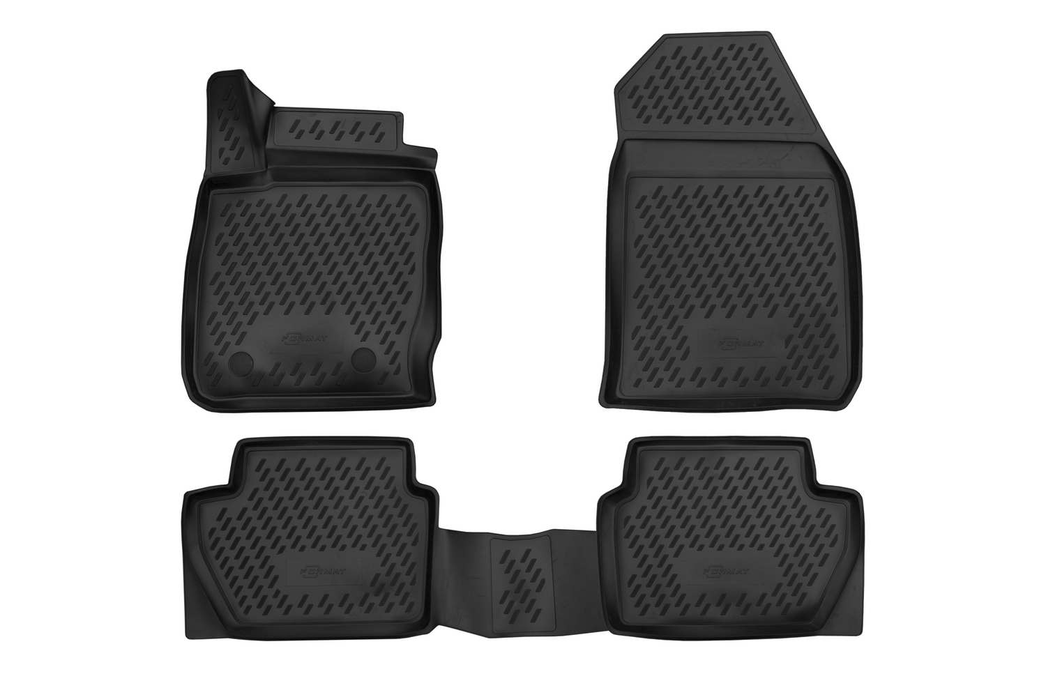 Коврики 3D в салон FORD Ecosport, 2014 - 2018, 2018 -, 4 шт. (ПУ, повышенная износостойкость) / Форд Экоспорт