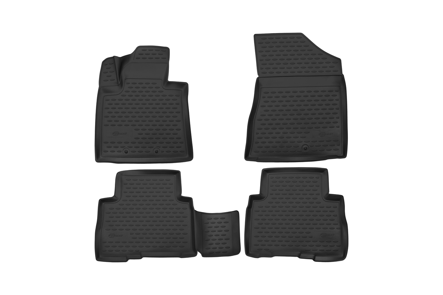 Коврики 3D в салон для KIA Sorento, 2012-, 4 шт. (ПУ, повышенная износостойкость) / Киа Соренто