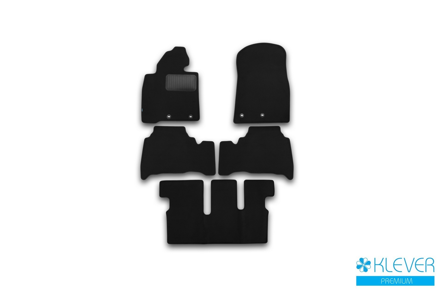 Коврики в салон Klever Premium TOYOTA Land Cruiser 200, 7 мест, АКПП, 2007-2012, 2012-2015, 2015-2021, внед., 5 шт. (текстиль) / Тойота Ленд крузер
