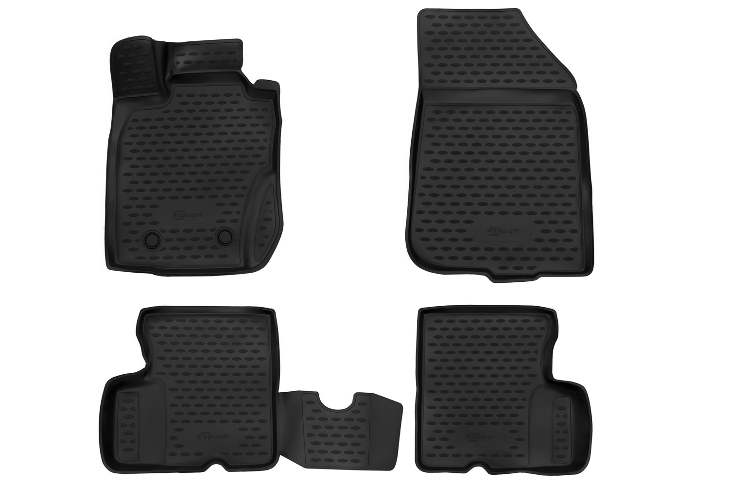 Коврики 3D в салон RENAULT Duster 4WD, 2011-2015, 4 шт. (ПУ, повышенная износостойкость) / Рено Дастер