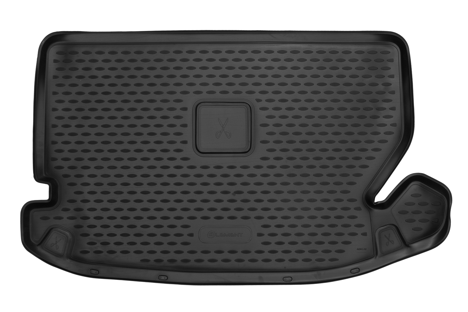 Коврик автомобильный, подходит для Renault, подходит для DACIA LODGY и Lodgy Stepway 2017- 7 мест, хетч. (сложеный 3ий ряд сидений)