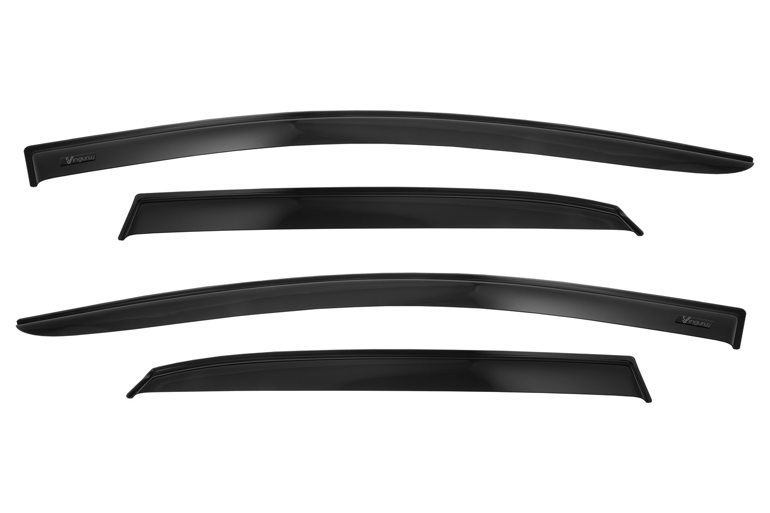 Дефлекторы окон Vinguru KIA Ceed 2018-2021, 2021- /хетчбэк/накладные/скотч/к-т 4 шт./ материал акрил / Киа Сид