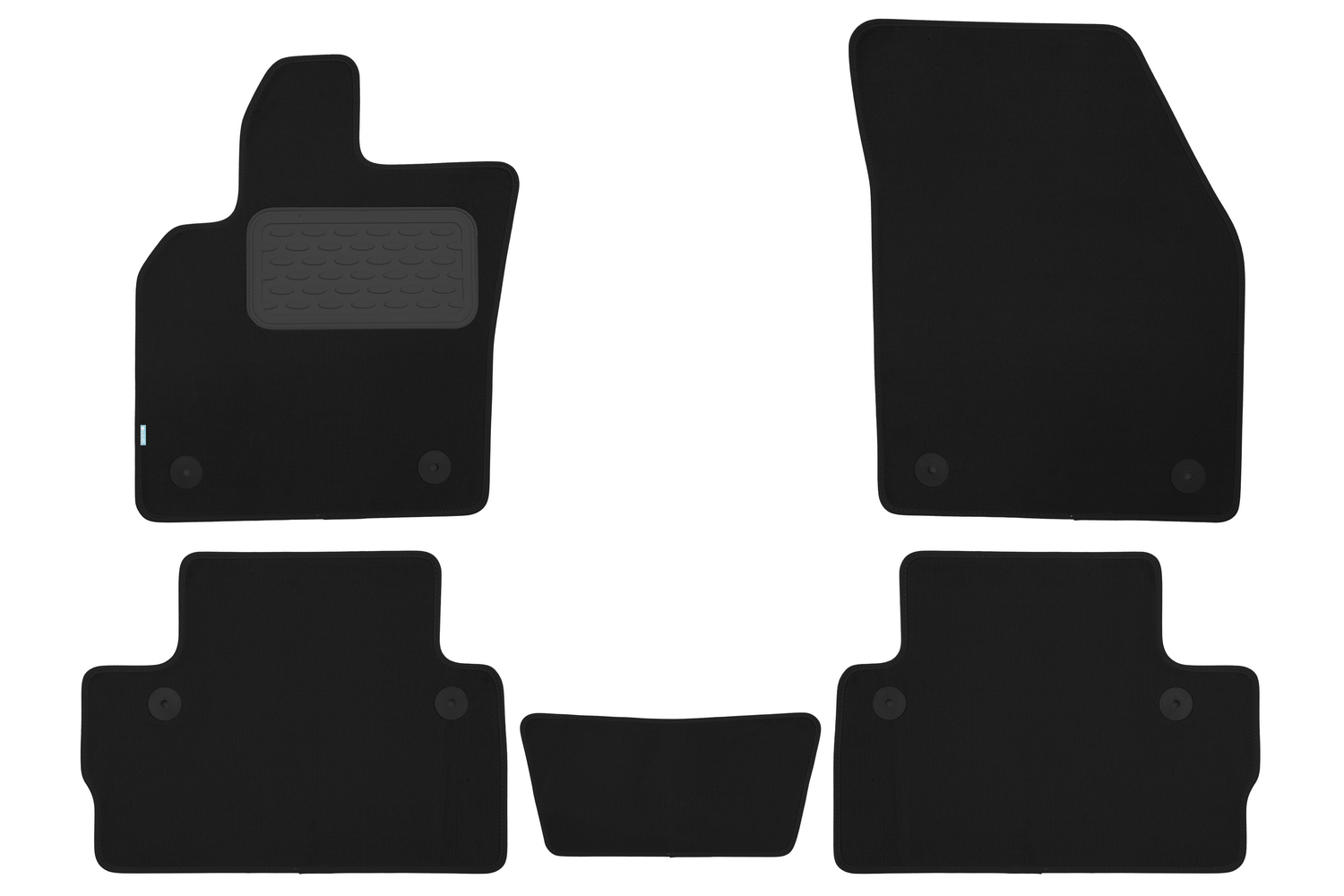 Коврики в салон Klever Premium VOLVO C30 АКПП 2006-2010, 2010-2013, хб., 5 шт. (текстиль) / Вольво Ц 30