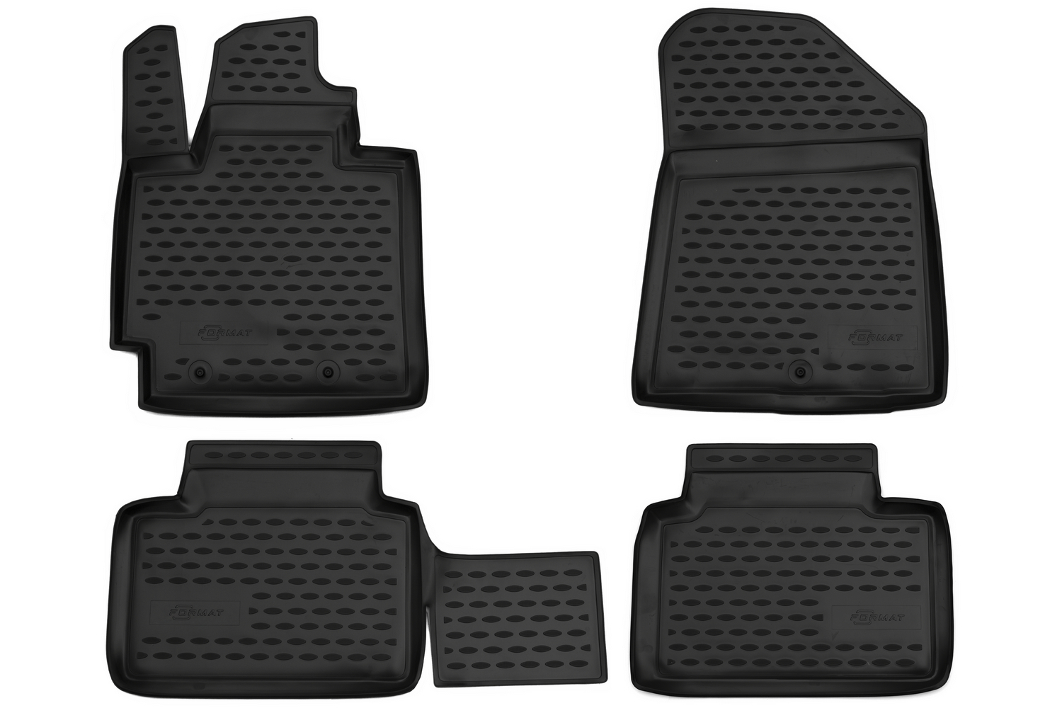 Коврики в салон для KIA Soul (II, II рестайлинг) 2014-2019, 4 шт. (ПУ, повышенная износостойкость) / Киа Сол