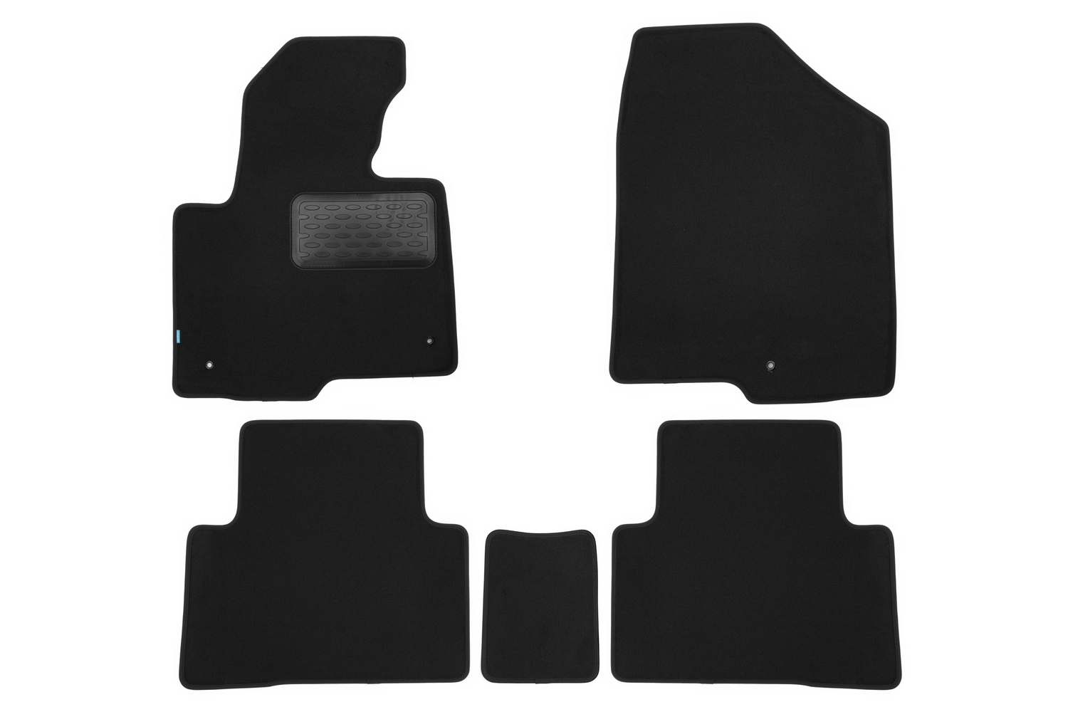 Коврики в салон Klever Premium HYUNDAI Santa Fe АКПП 2012-2016, 2015-2018, кросс., 5 шт. (текстиль) / Хендай Санта Фе