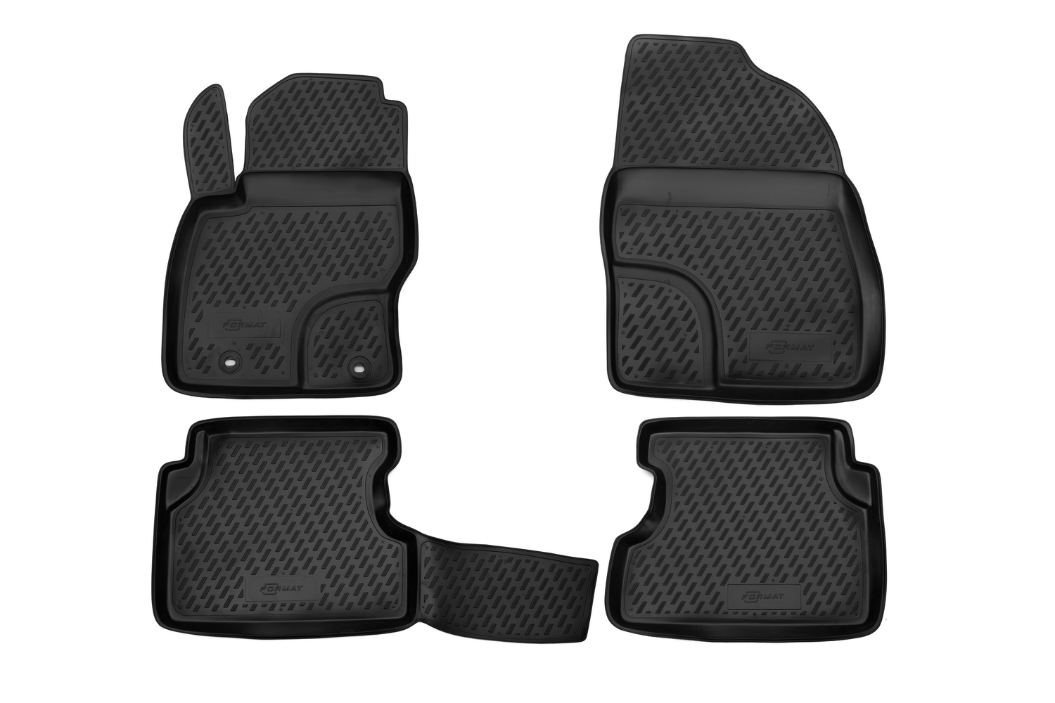 Коврики в салон для FORD Focus (II, IIr), 2004-2011, 4 шт. (ПУ, повышенная износостойкость) / Форд Фокус