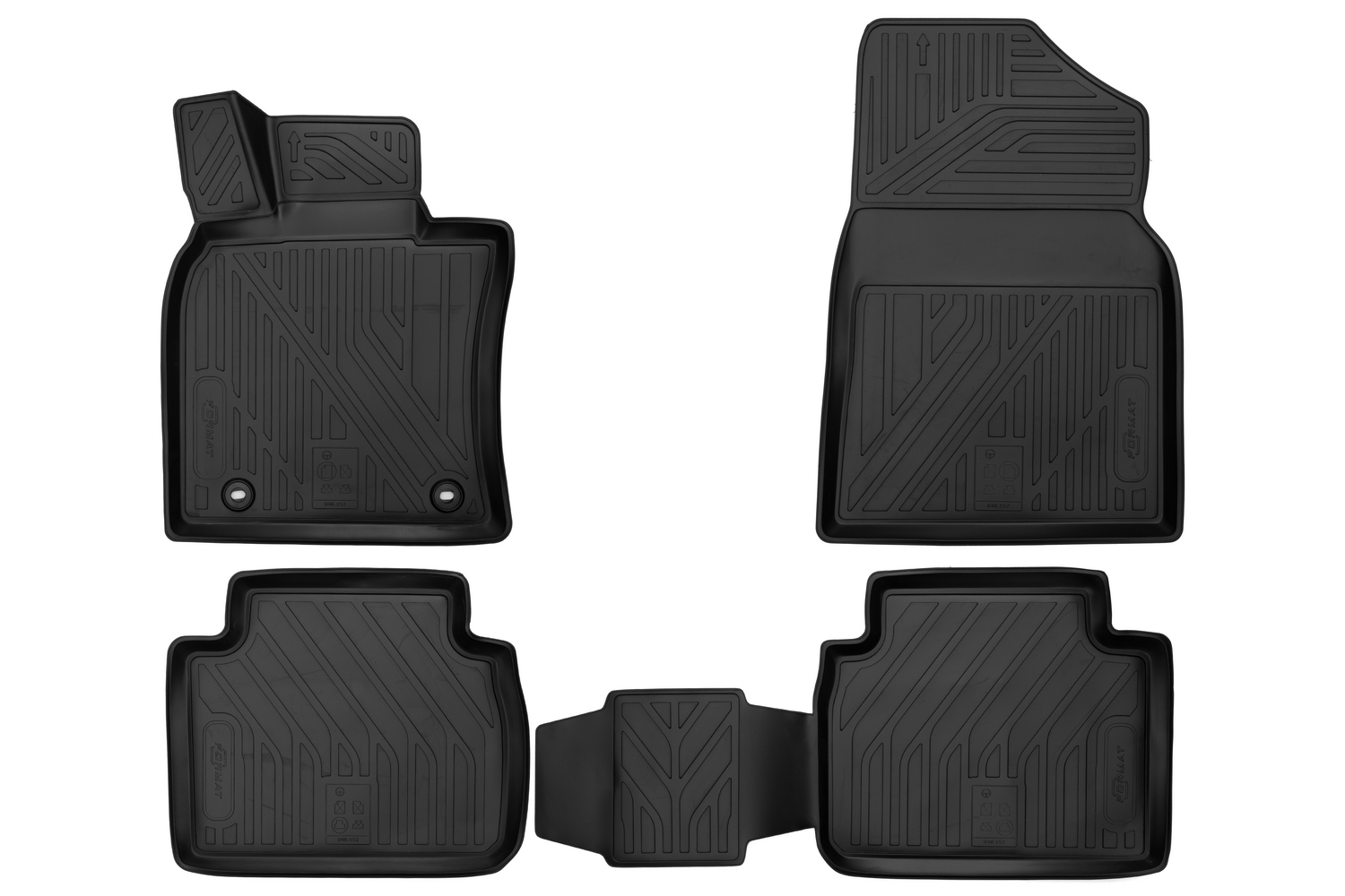 Коврики 3D в салон для TOYOTA Camry (VIII, VIIIr) XV70, 2017-, 4 шт. (ПУ, повышенная износо / Тойота Камри