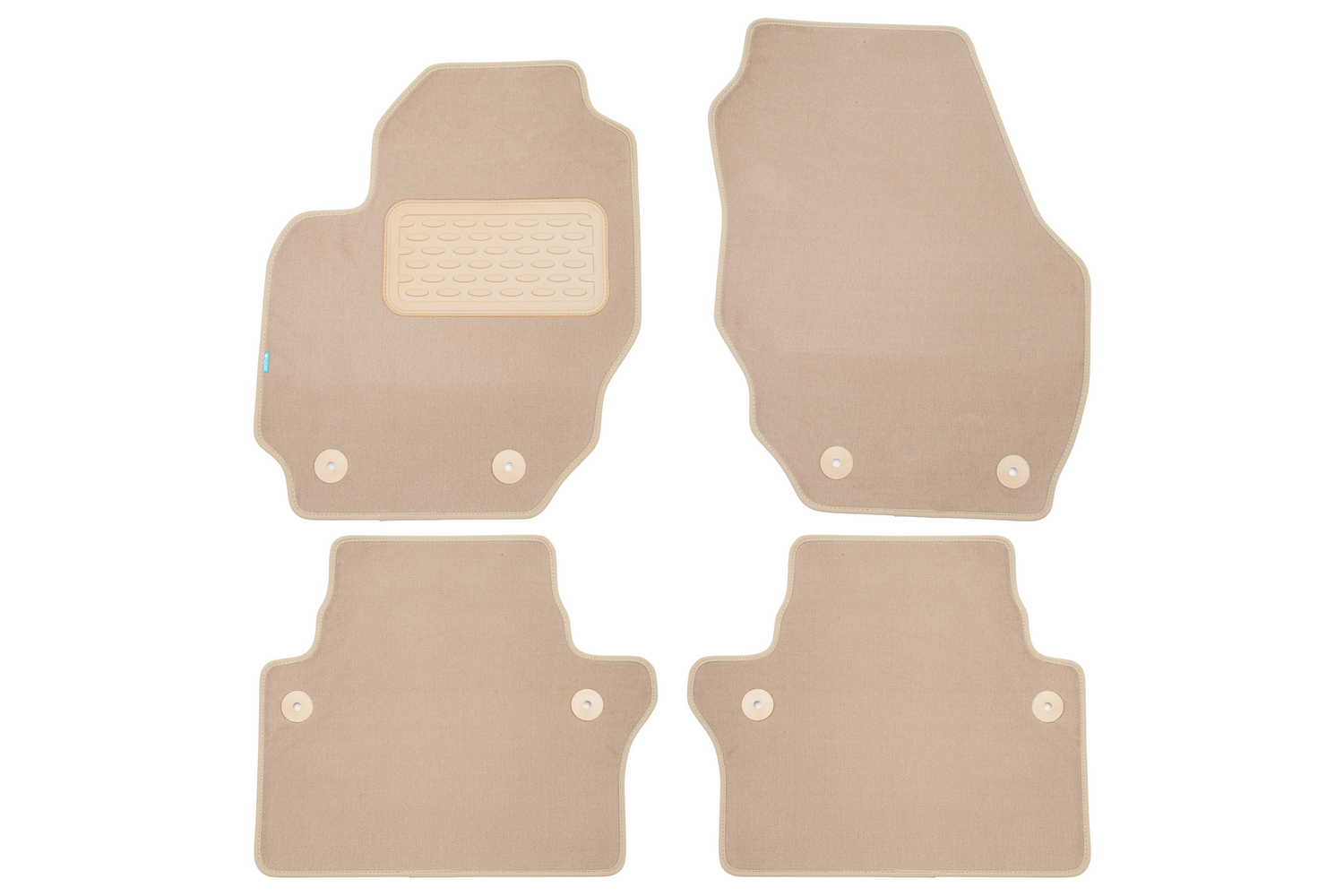 Коврики в салон Klever Premium VOLVO S80 АКПП 2006-2010, 2009-2013, 2013-2016, сед., 4 шт. (текстиль, бежевые) / Вольво С80