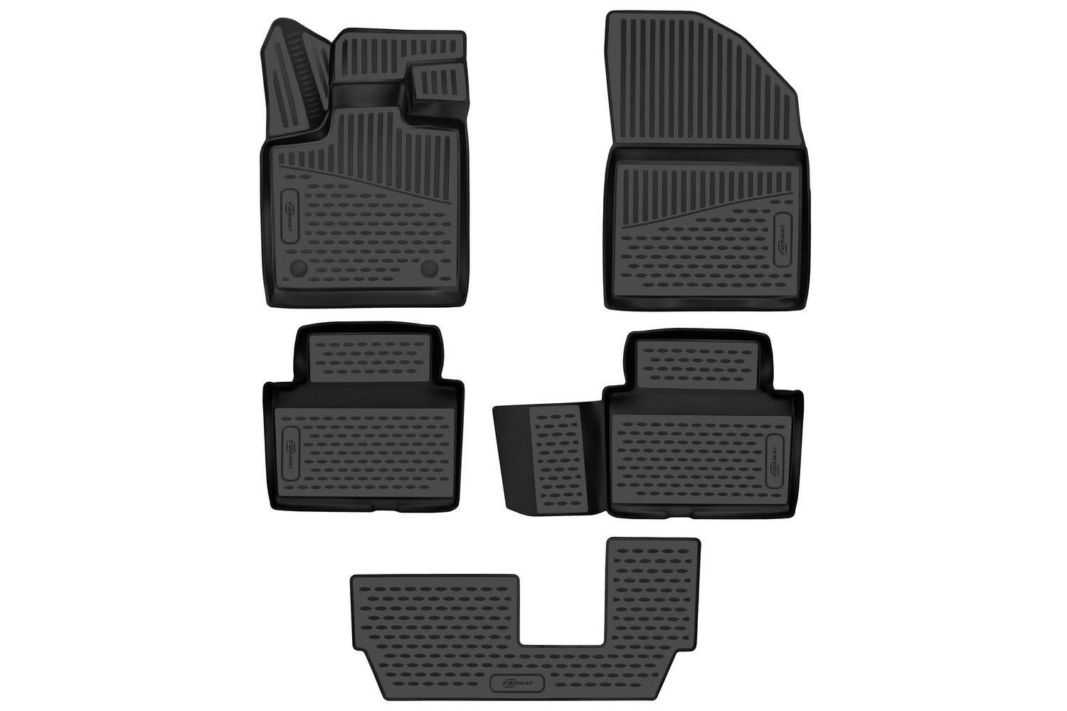 Коврики 3D в салон для EXEED VX 2021-, Кроссовер, 5шт. (ПУ, повышенная износостойкость) / Эксид ВХ