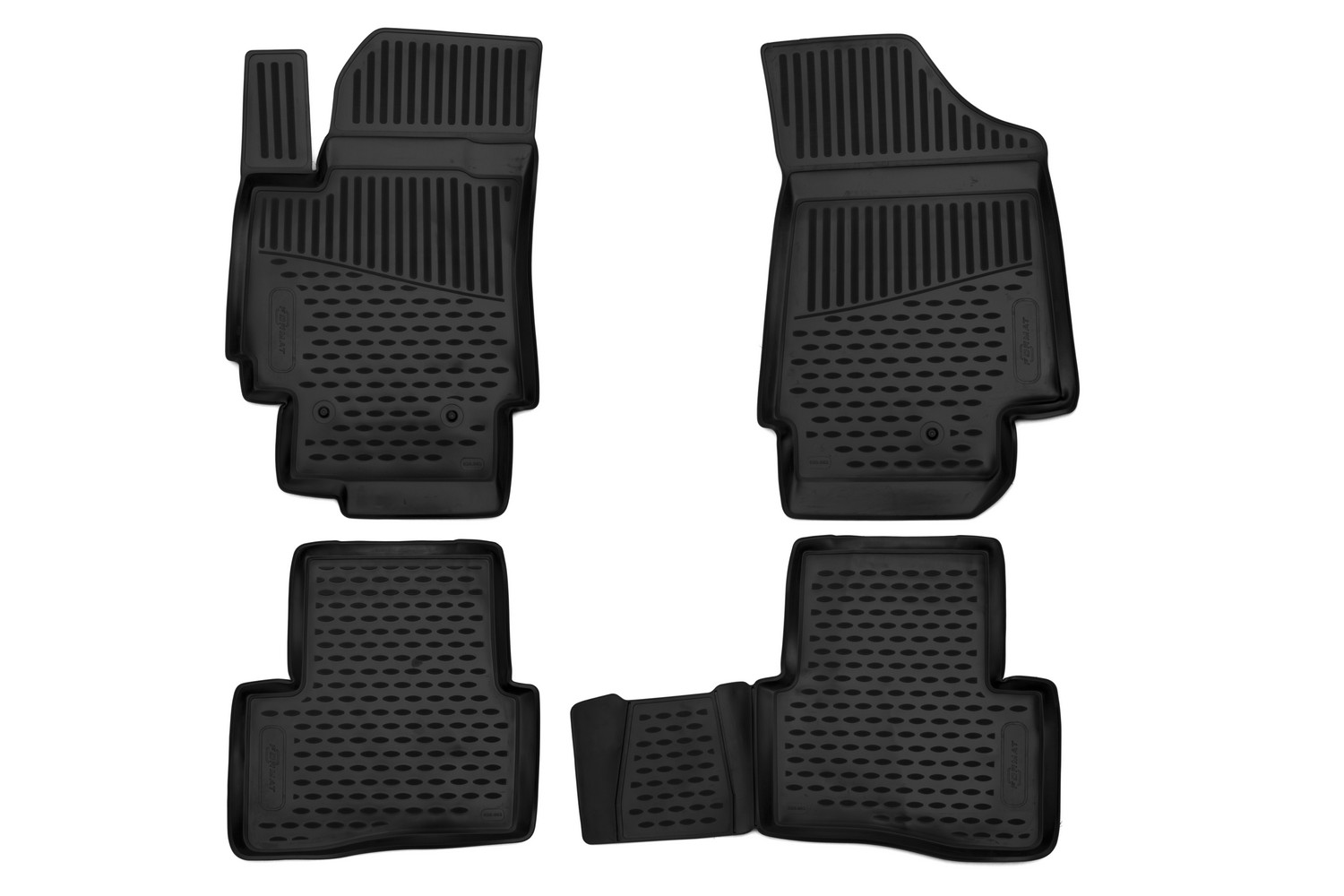 Коврики в салон для HYUNDAI Creta (I, Ip), 2016-2021, 4 шт. (ПУ, повышенная износостойкость) / Хендай Крета