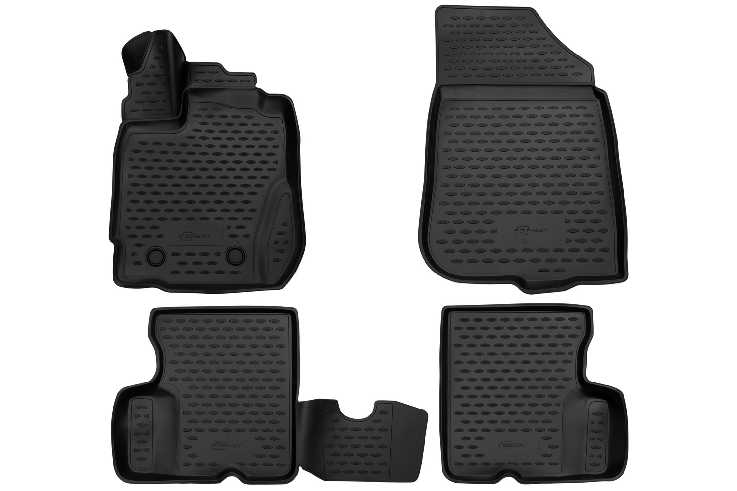 Коврики 3D в салон для RENAULT Duster (Ip), 2015-2021, с ручкой для дистанционного открытия лючка бензобака, 4 шт. (ПУ, повышенная износосто / Рено Да