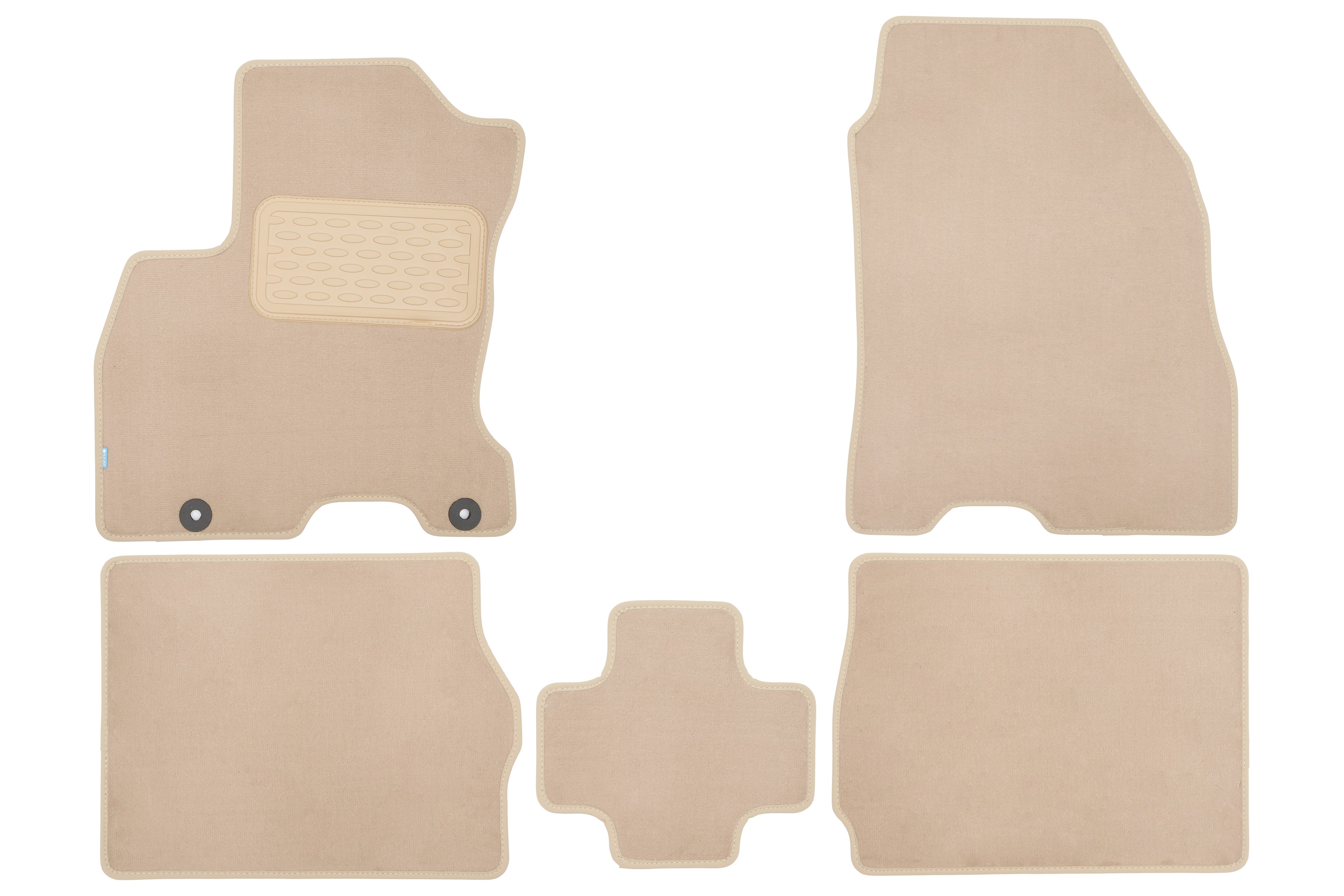Коврики в салон Klever Premium EVOLUTE i-PRO 2022- сед., 5шт. (текстиль, бежевые) / Эволют Ай Про