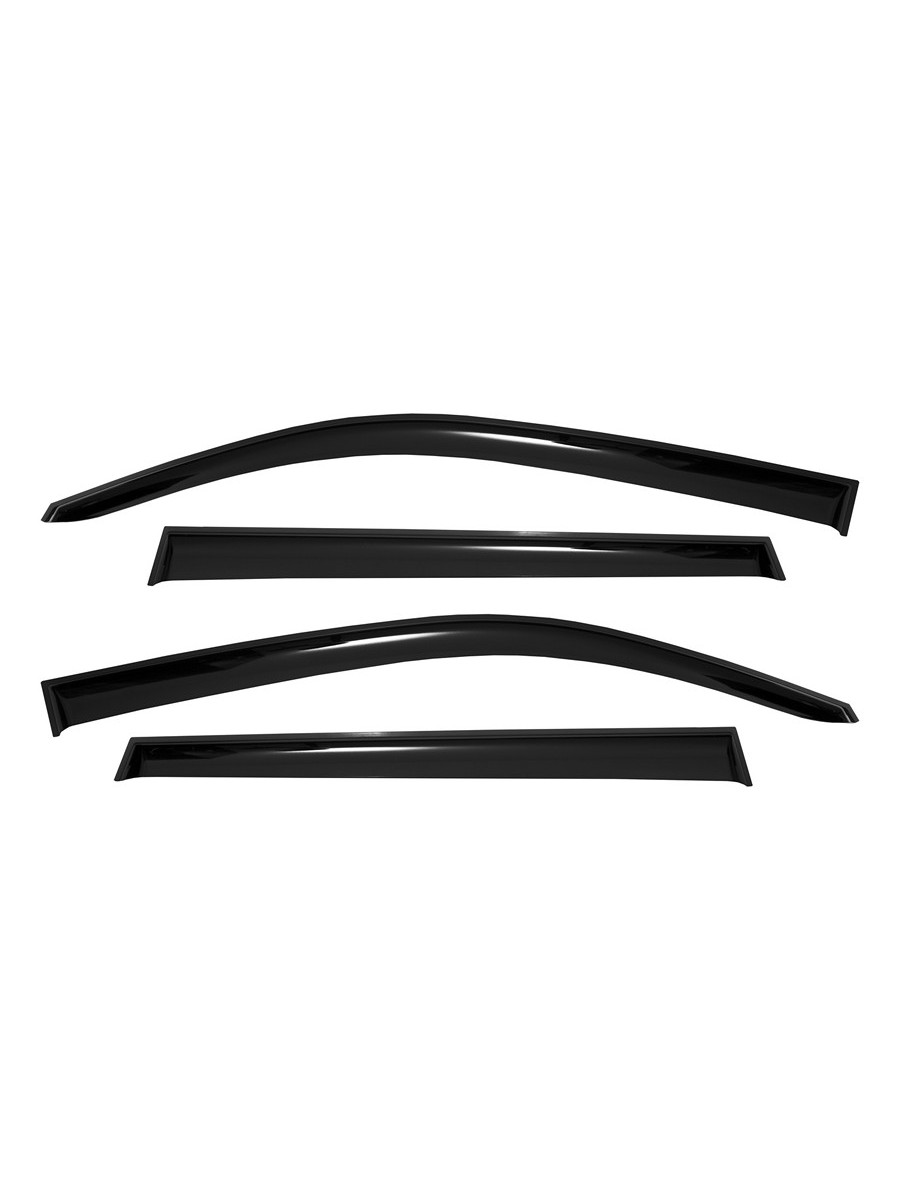 Дефлекторы окон Vinguru NISSAN X-Trail 2007-2011, 2010-2015 /накладные/скотч/к-т 4 шт./литьевой поликарбонат / Ниссан Х Трейл