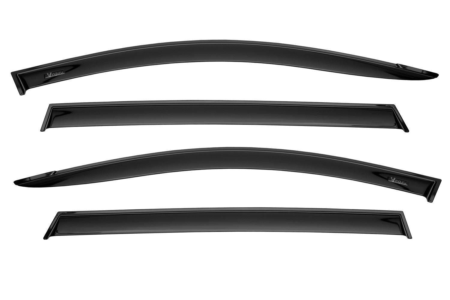Дефлекторы окон Vinguru для а/м Chery Tiggo 7Pro/Chery Tiggo 7 Pro Max 2020-н.в. /кроссовер/накладные/к-т 4шт/литьевой поликарбонат/ / Черри Тигго 7 П