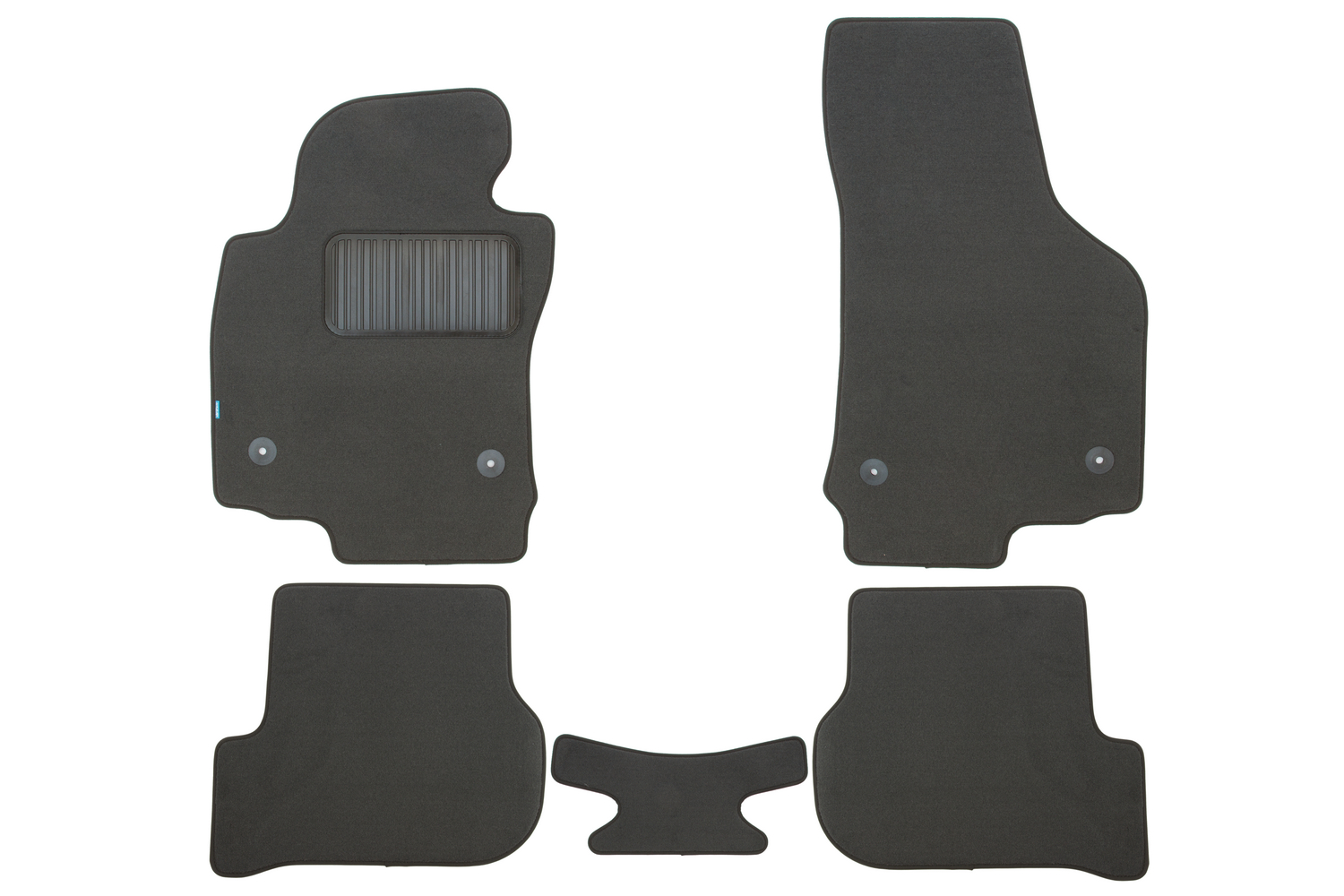 Коврики в салон Klever Premium SEAT Leon АКПП 2005-2009, 2009-2012, хб., 5 шт. (текстиль) / Сеат Леон