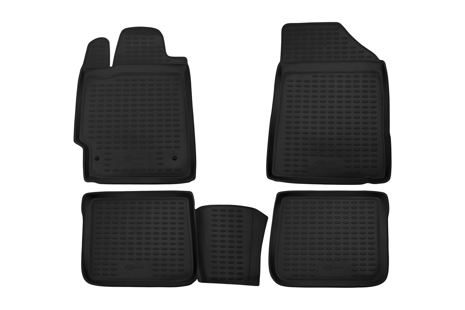 Коврики в салон для TOYOTA Camry (VI, VIr) XV40, 2006-2011, 4 шт. (ПУ, повышенная износосто / Тойота Камри