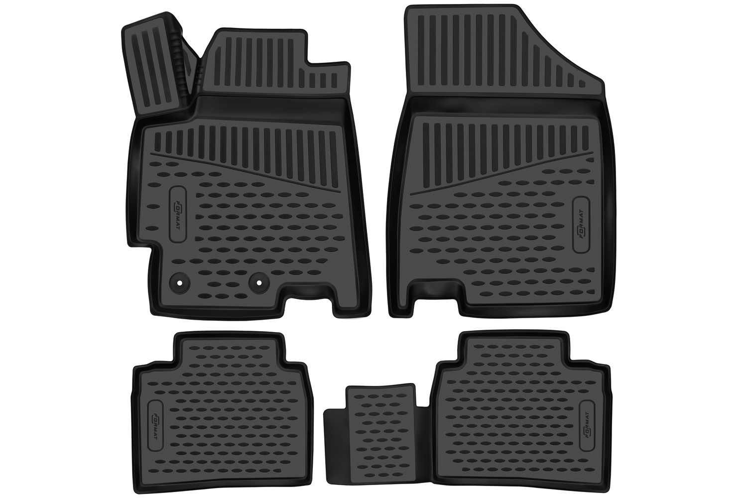 Коврики 3D в салон для JAC J7 (I) 2020-, 4шт. (ПУ, повышенная износостойкость) / Джак Джей 7