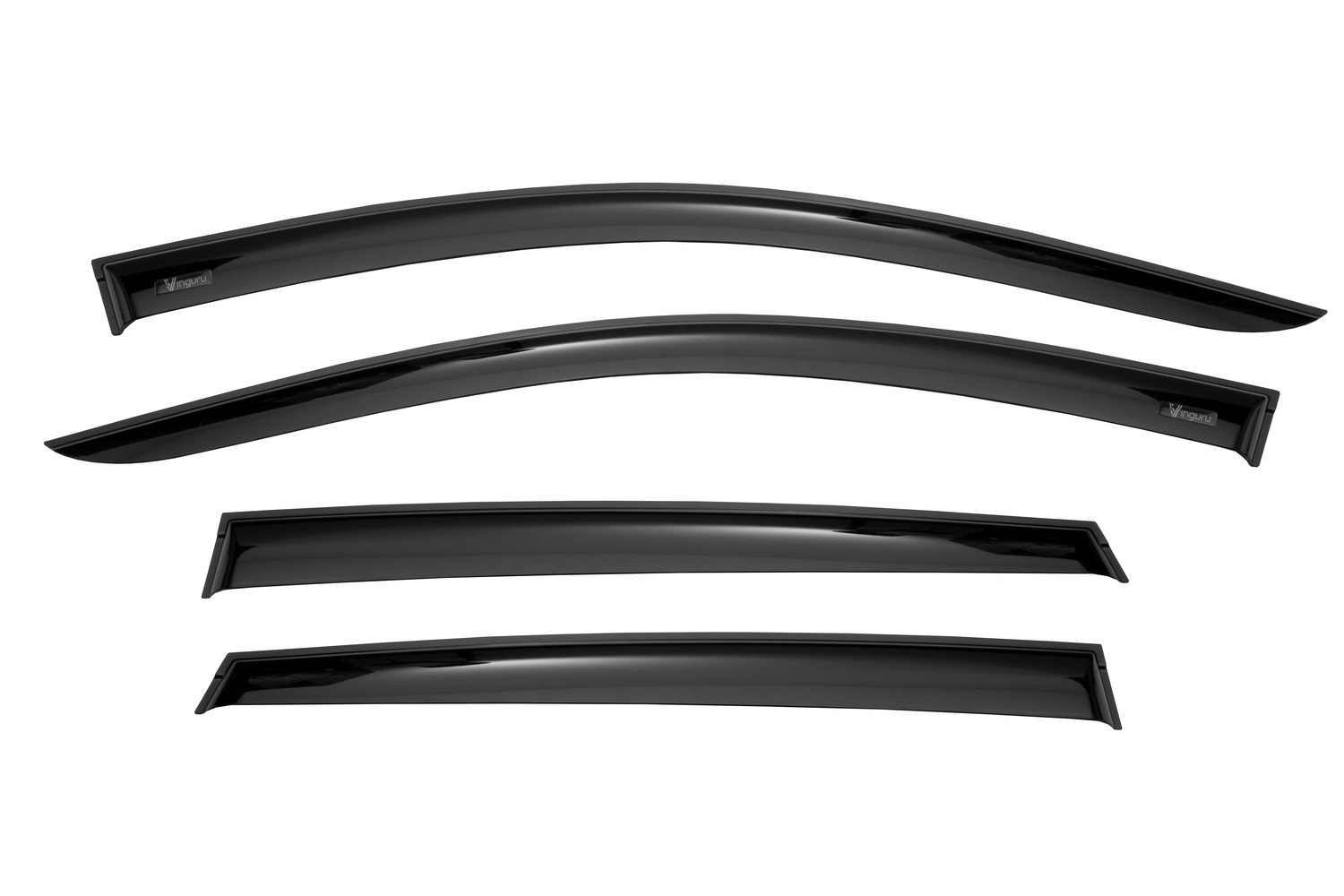 Дефлекторы окон Vinguru HONDA CR-V 2016-2020 /накладные/скотч /к-т 4 шт. / литьевой поликарбонат / Хонда ЦРВ