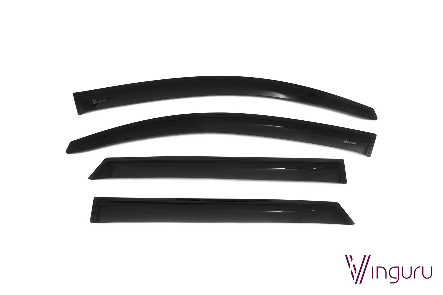 Дефлекторы окон Vinguru HYUNDAI Tucson III 2015-2018, 2018-2021 /накладные/скотч/к-т 4 шт./акрил / Хендай Туксон