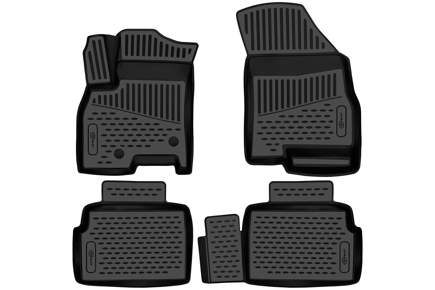 Коврики 3D в салон для CHERY Tiggo 7 Pro (Elite, Luxury), 2020-, кросс, 4шт. (ПУ, повышенная износостойкость) / Черри Тигго 7 Про