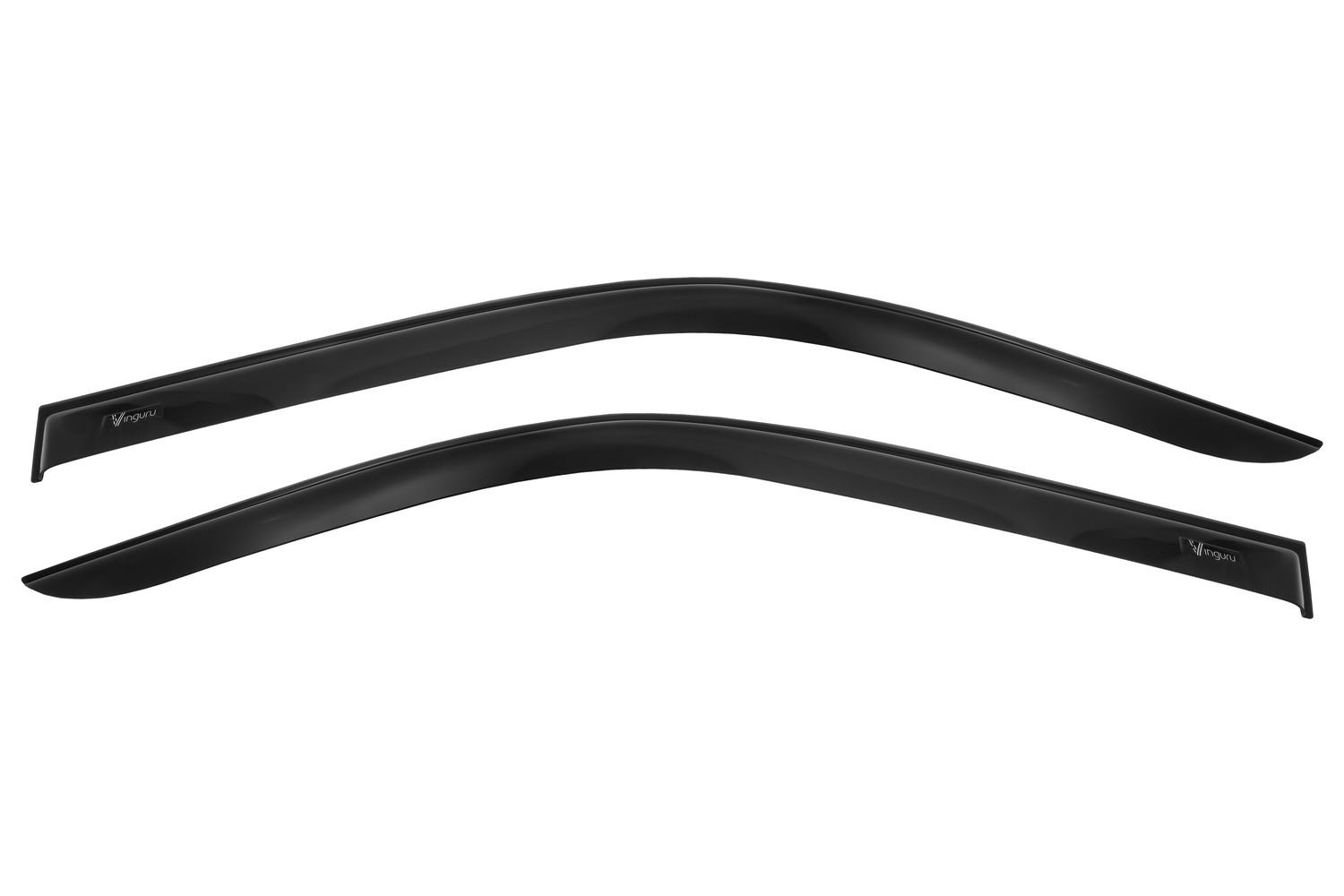 Дефлекторы окон Vinguru VW Transporter (T5) 2003-2009, 2009-2015 /фургон/накладные/скотч/к-т 2 шт./акрил / Фольксваген Транспортер